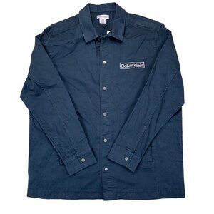 Calvin Klein Mens Relaxed Fit Box Logo Shirt Size S